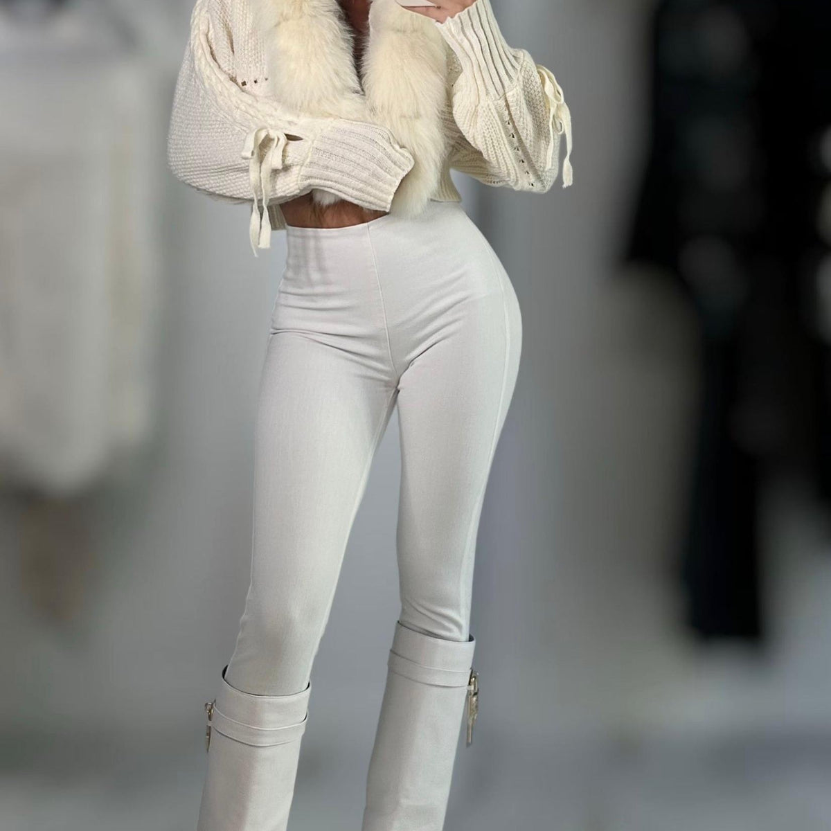 Jessica Bara Sofiya Knitted Coat
