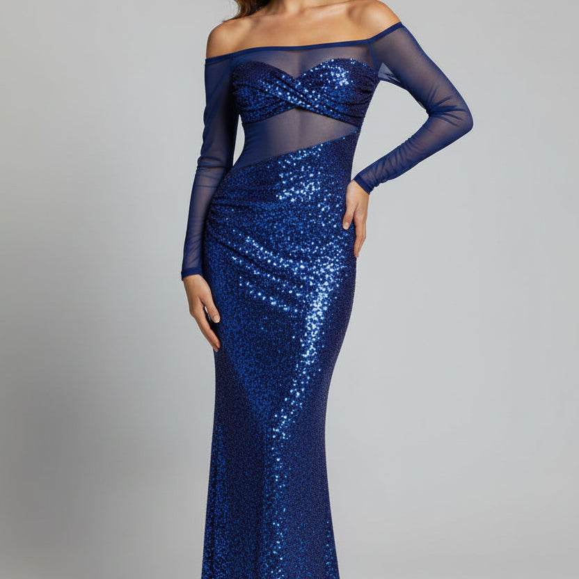 Jessica Bara Tonera Off The Shoulder Cut Out Maxi Dress