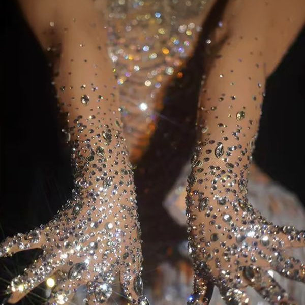 Jessica Bara Lira Crystal Gloves