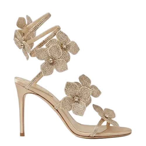 Jessica Bara Aliya Flower Wrap Around Sandal Heel
