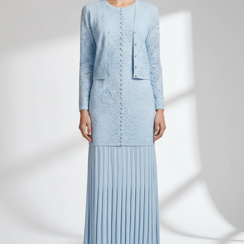 Jessica Bara Vena Maxi Dress with Cardigan Set