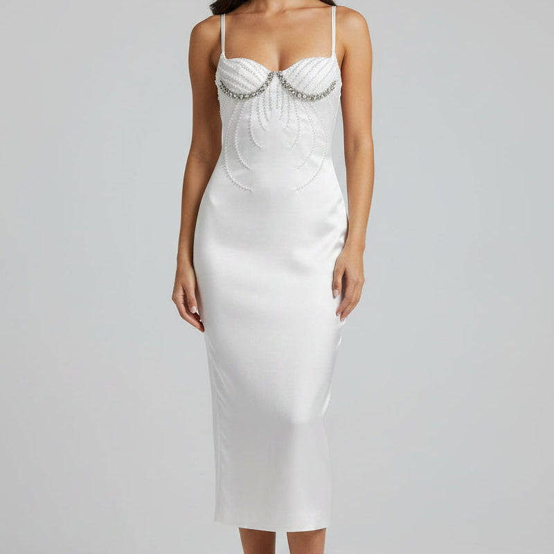 Jessica Bara Razel Crystal Bodycon Maxi Dress