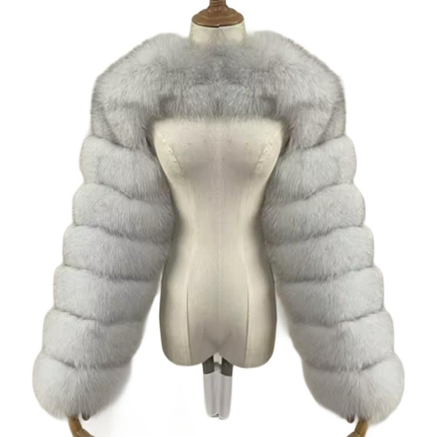 Jessica Bara Rinali Faux Fur Shug Coat