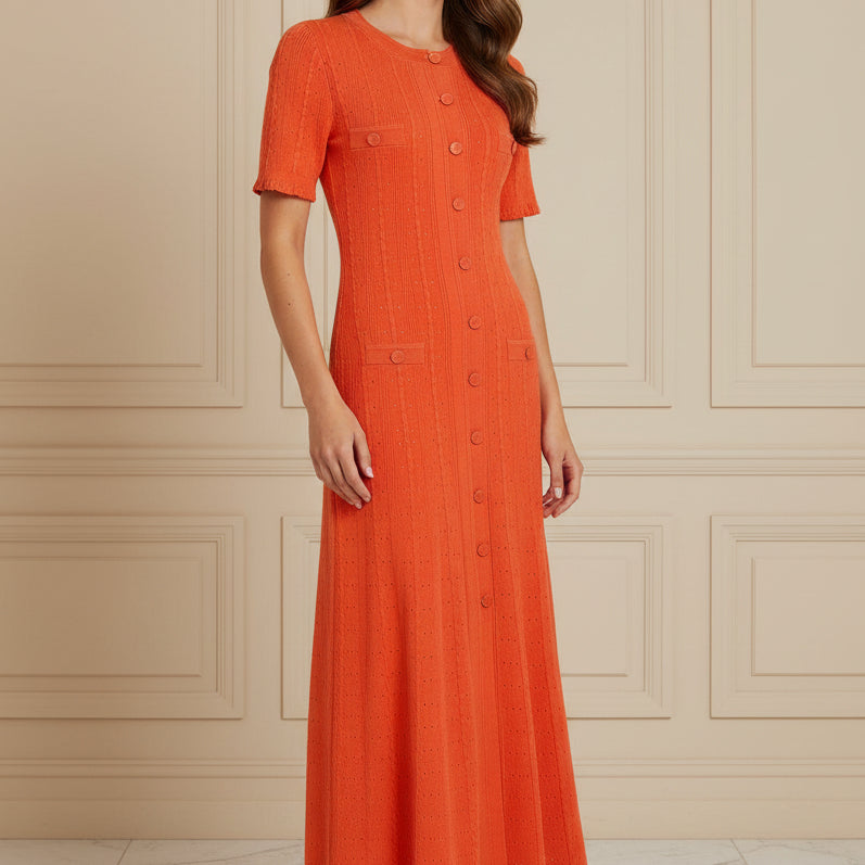 Jessica Bara Zarave Knit Maxi Dress