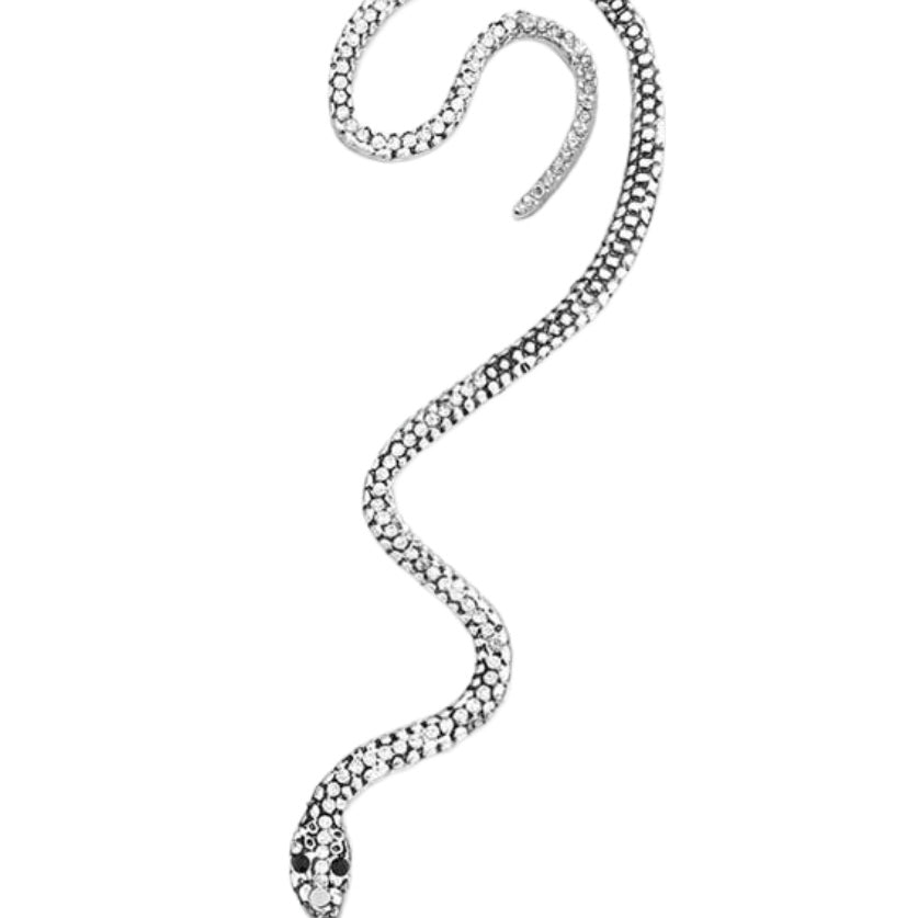 Jessica Bara Saanvi Snake Rhinestone Ear Cuff