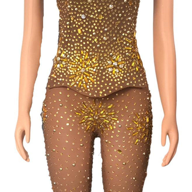 Jessica Bara Periah Crystal Jumpsuit