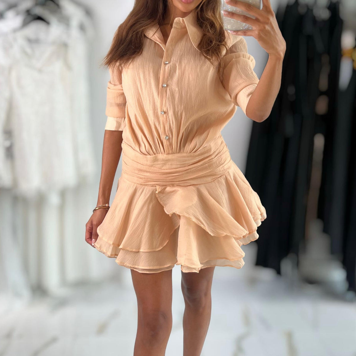 Jessica Bara Vivianne Blouse Mini Dress