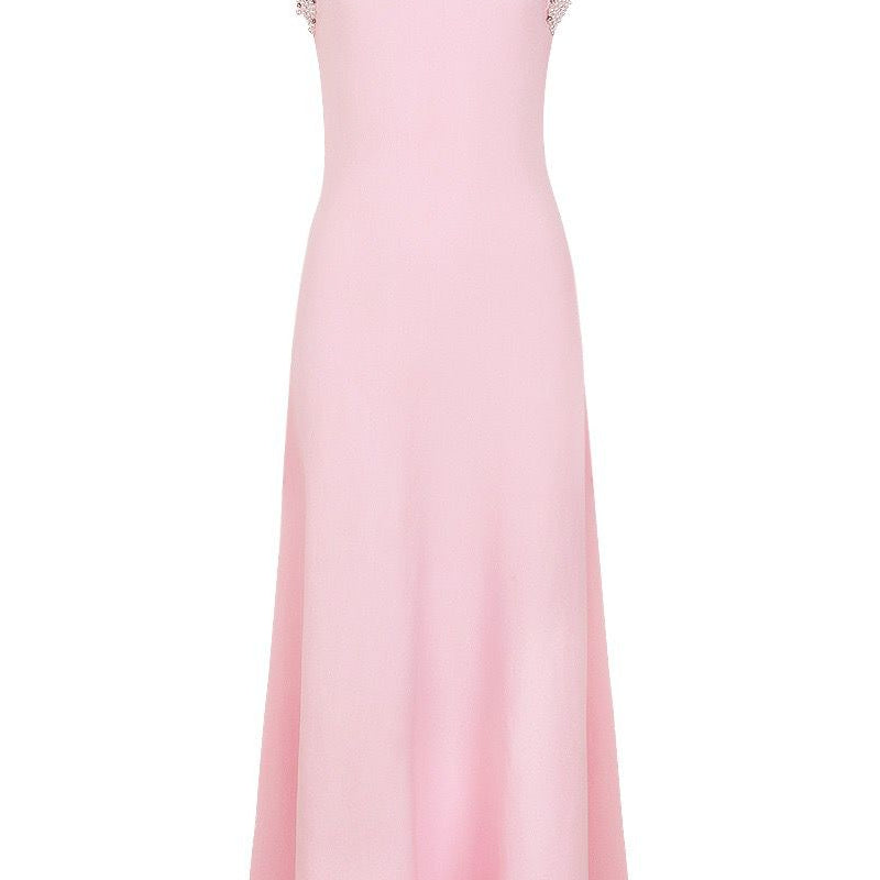 Jessica Bara Reza 2 Pearl Beaded Maxi Dress