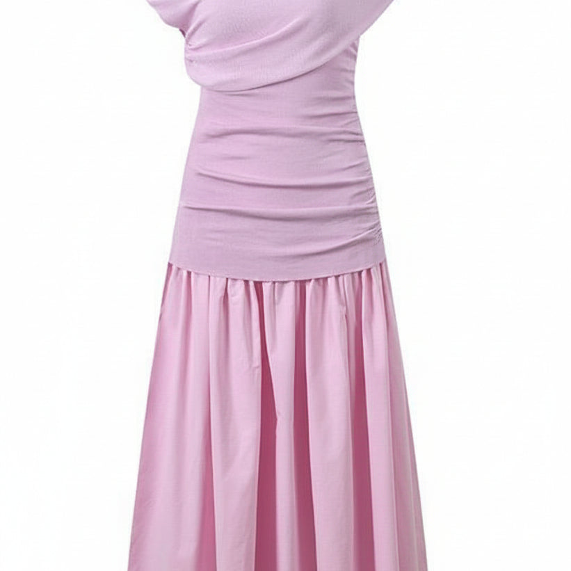 Jessica Bara Tanaya One Shoulder Flare Maxi Dress