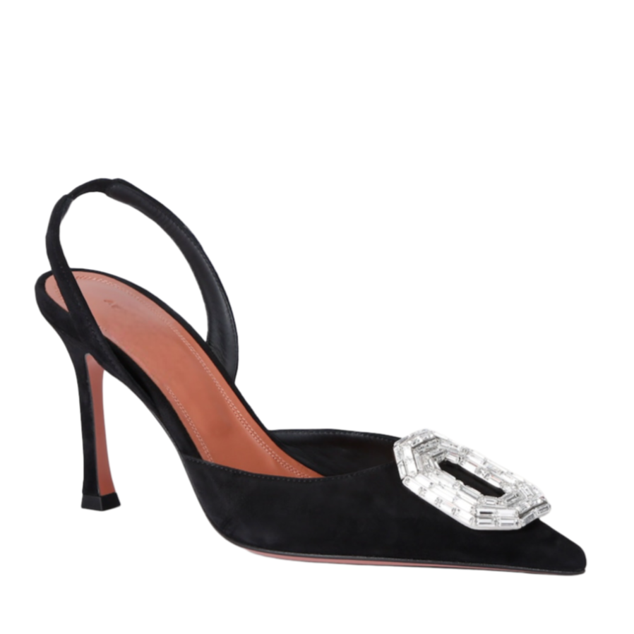 Jessica Bara Yamie Crystal Pointed Sandal Heel