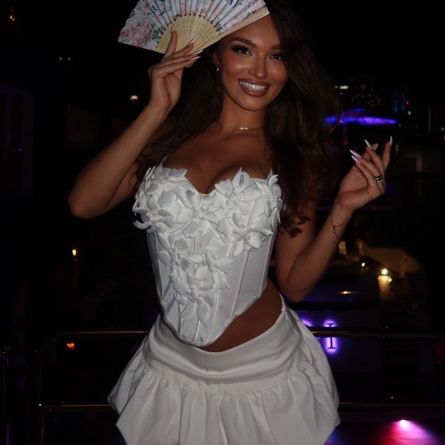 Jessica Bara Aloha Flower Corset Top