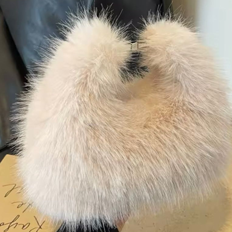 Jessica Bara Amiana Faux Fur Shoulder Purse