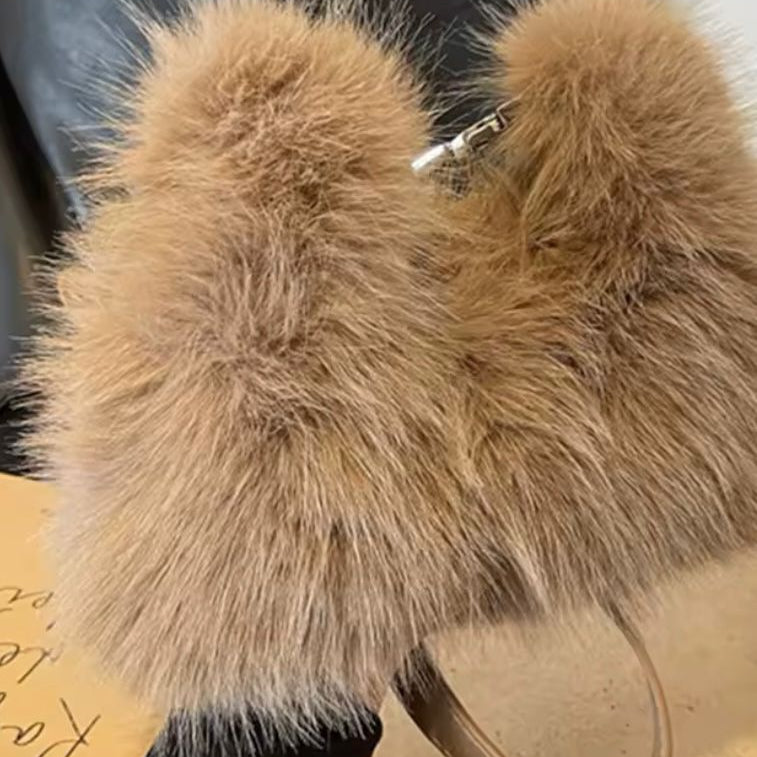 Jessica Bara Amiana Faux Fur Shoulder Purse