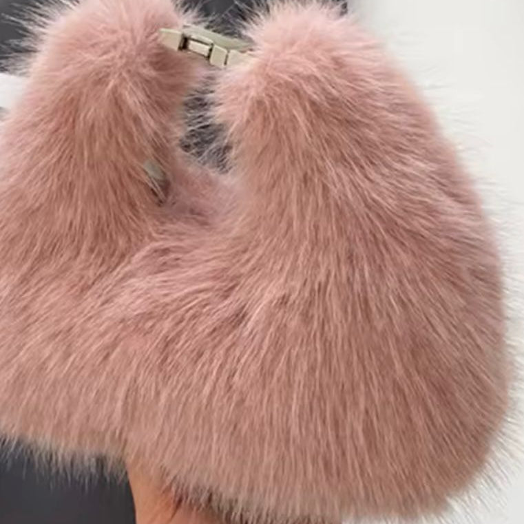 Jessica Bara Amiana Faux Fur Shoulder Purse