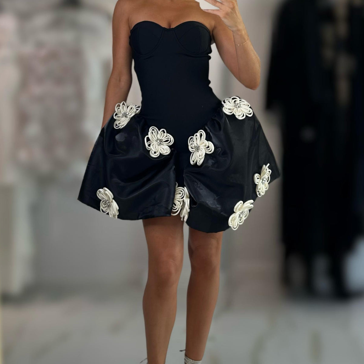 Jessica Bara Arala Strapless Tube Mini Dress