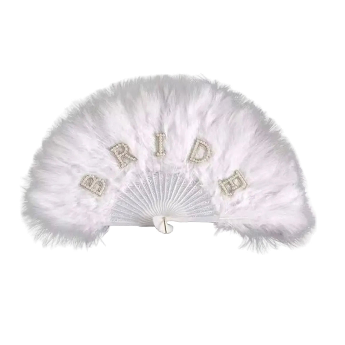 Jessica Bara Beau Bride Feather Folding Hand Fan