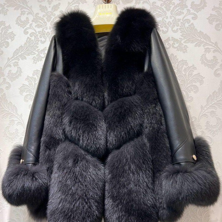 Jessica Bara Caronie Fur Coat