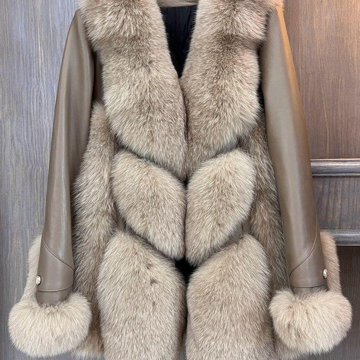 Jessica Bara Caronie Fur Coat