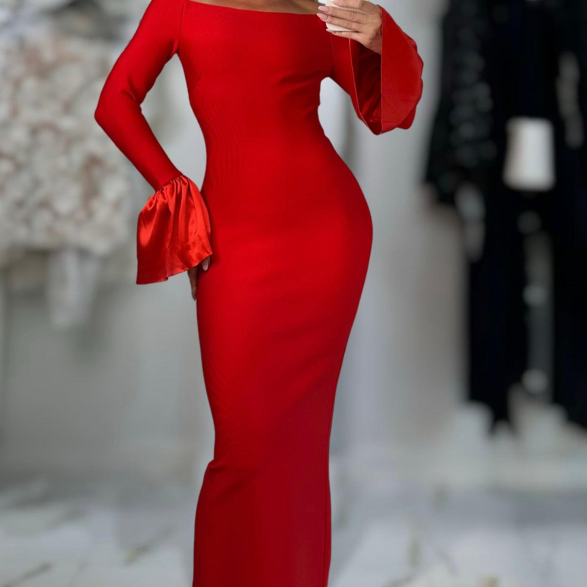 Jessica Bara Elara Off The Shoulder Gown