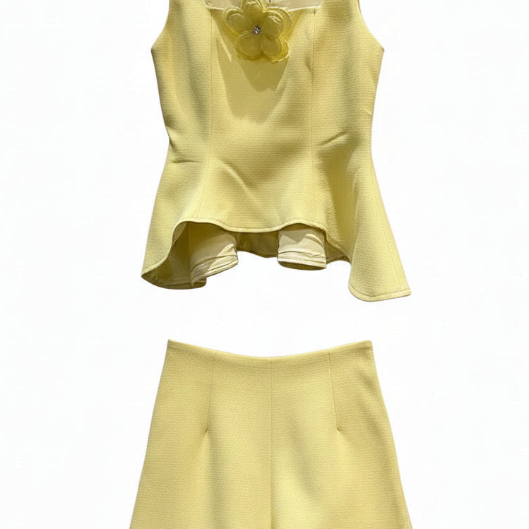 Jessica Bara Johny Flower Top and Shorts Two Piece Set