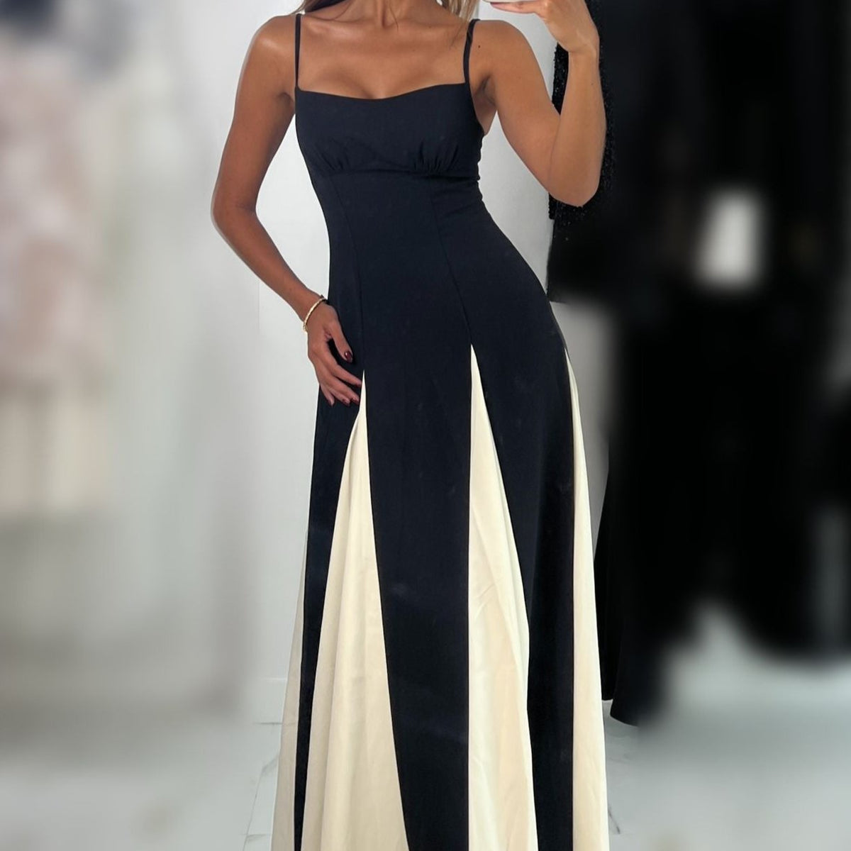 Jessica Bara Korafina Pleated Maxi Dress