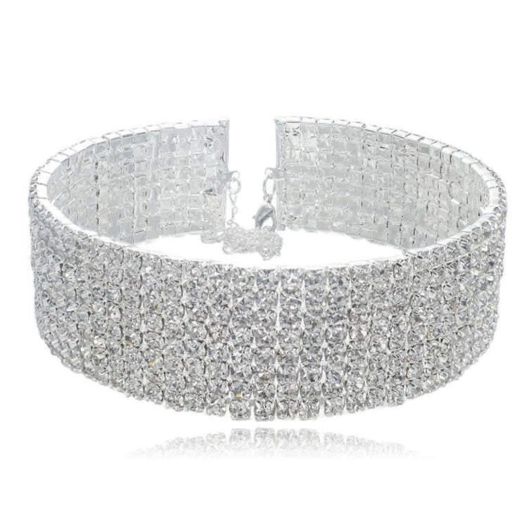 Jessica Bara Kyra Rhinestone Choker Necklace