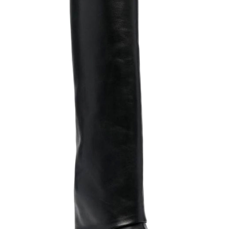 Jessica Bara Leather Amber Cuffed Knee High Boot