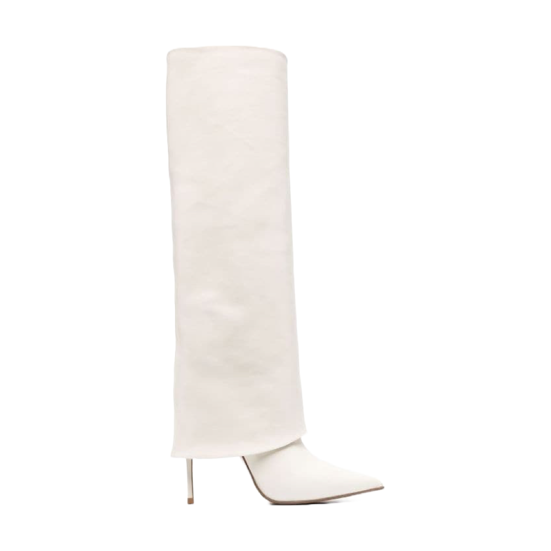 Jessica Bara Leather Amber Cuffed Knee High Boot
