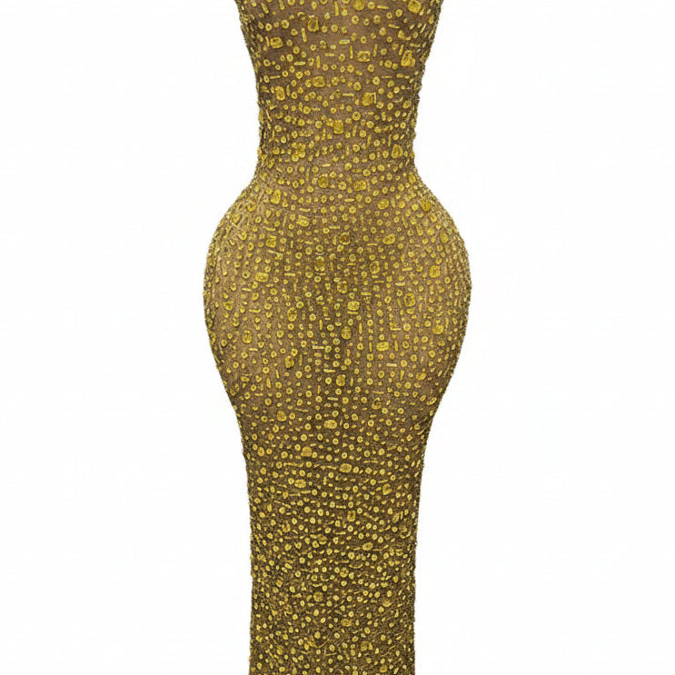 Jessica Bara Marilyn Crystal Maxi Dress