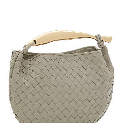 Jessica Bara Mimi Metal Handle Woven Bag