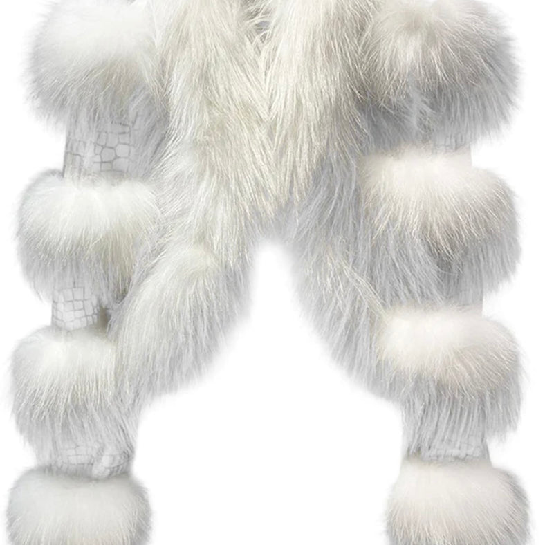 Jessica Bara Nancey Leather Fur Coat