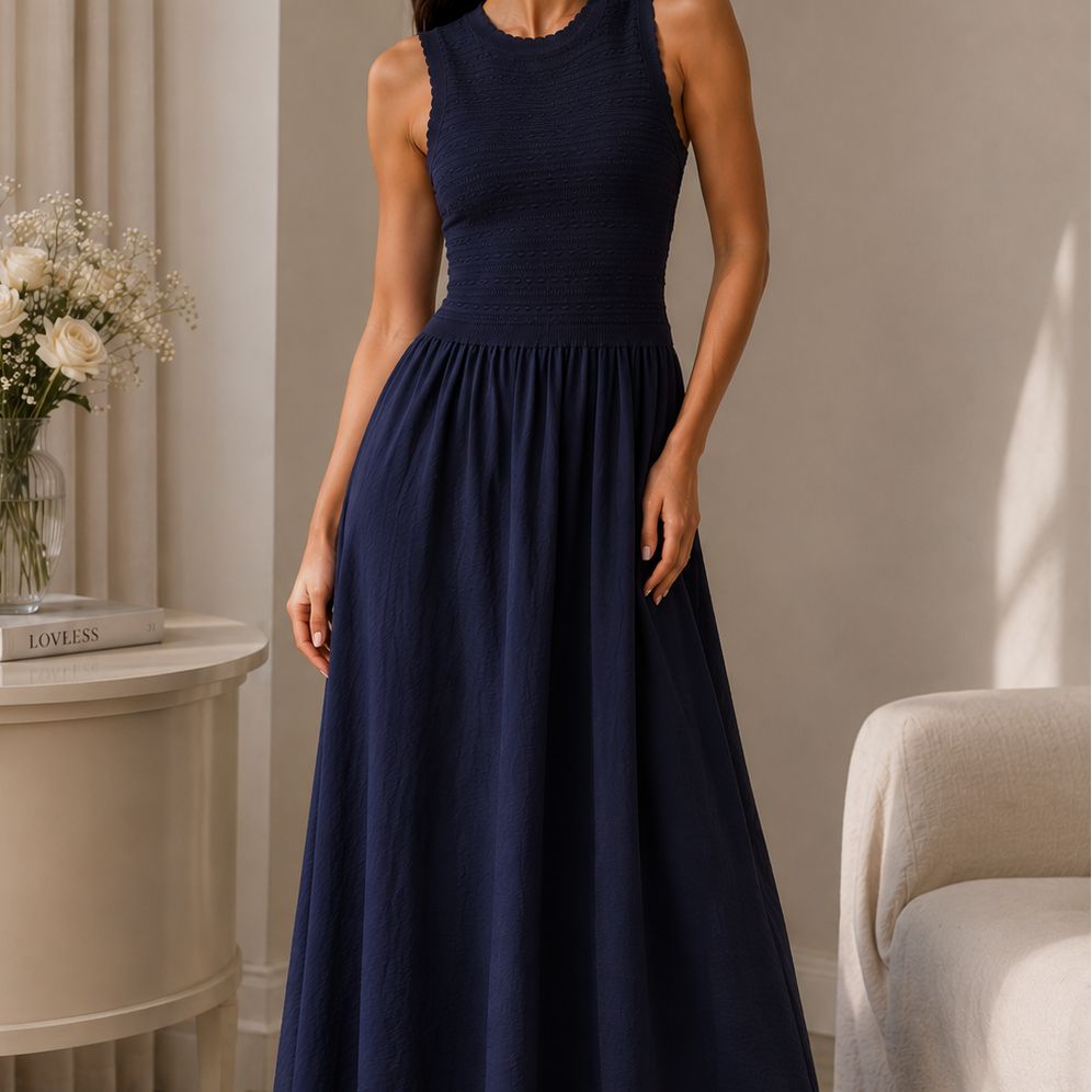 Jessica Bara Nora Sleeveless Knit Maxi Dress
