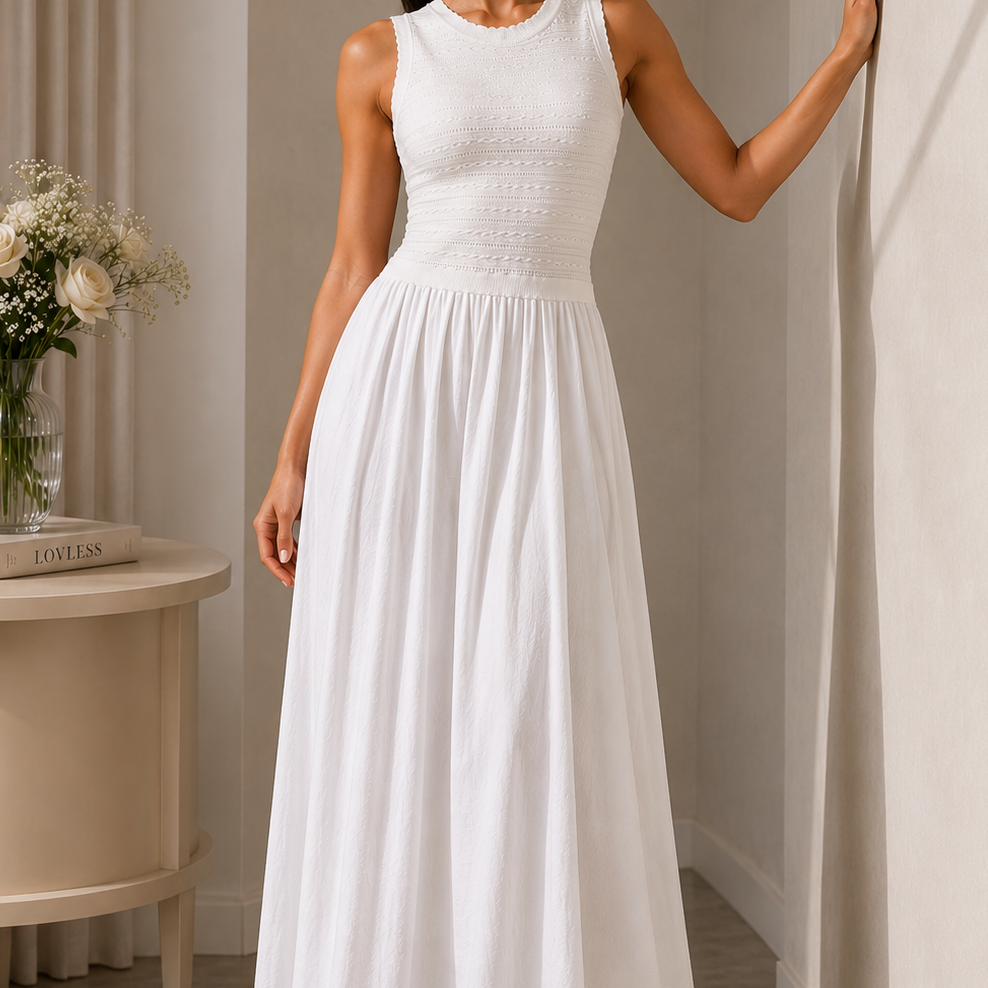 Jessica Bara Nora Sleeveless Knit Maxi Dress
