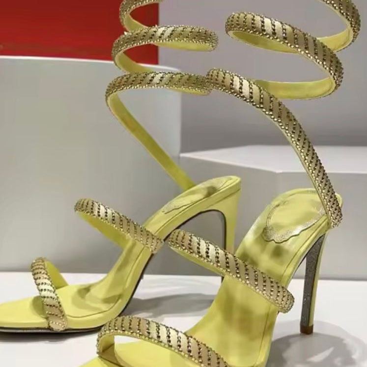 Jessica Bara Omari Wrap Around Sandal Heel