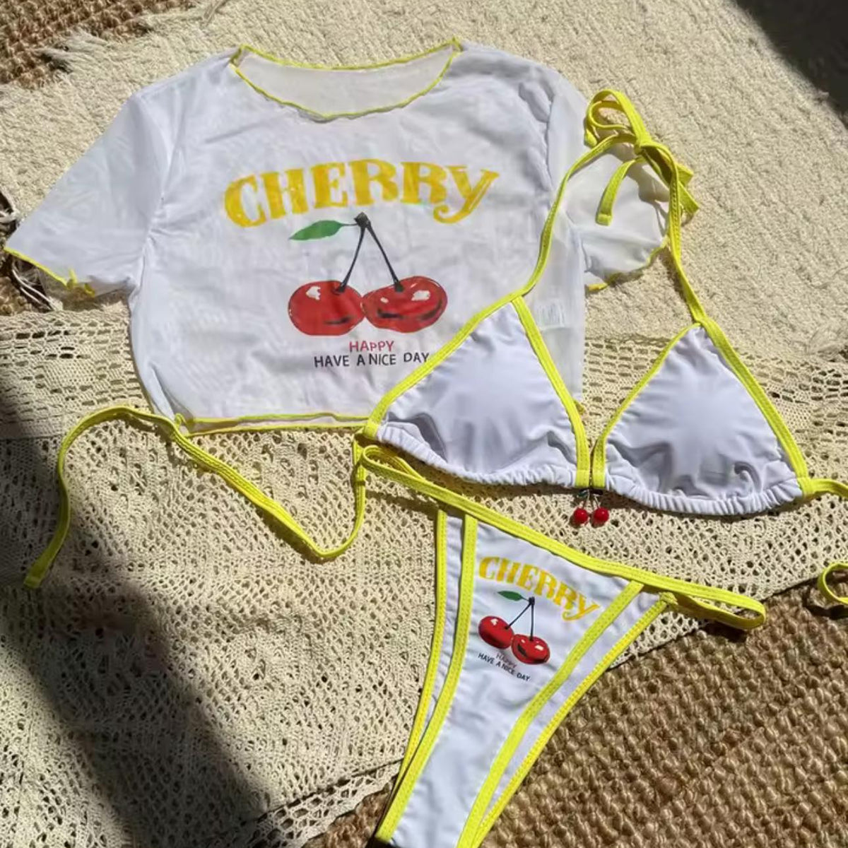 Jessica Bara Peachie Three Piece Bathing Set