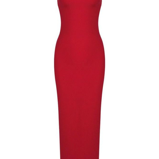 Jessica Bara Ressen Halter Maxi Dress