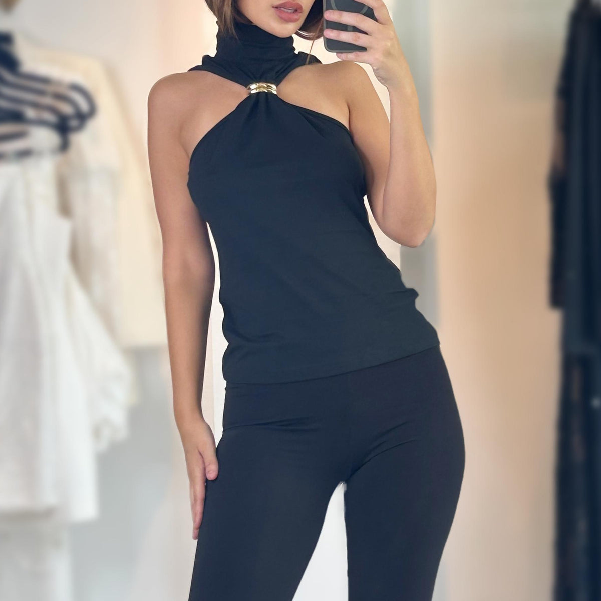 Jessica Bara Sahisha High Neck Halter Top