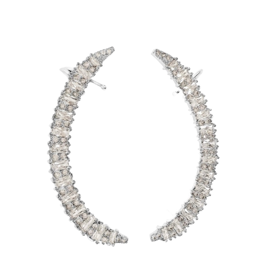 Jessica Bara Stella Platinum Plated Crescent Moon Ear Cuff