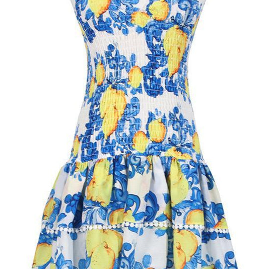 Jessica Bara Viesha Strapless Tube Bodycon Ruffle Mini Dress