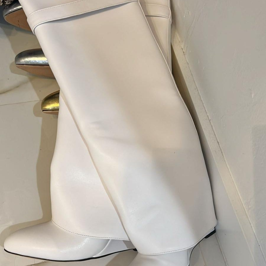 Jessica Bara Yerin Leather Cuffed Knee Boot