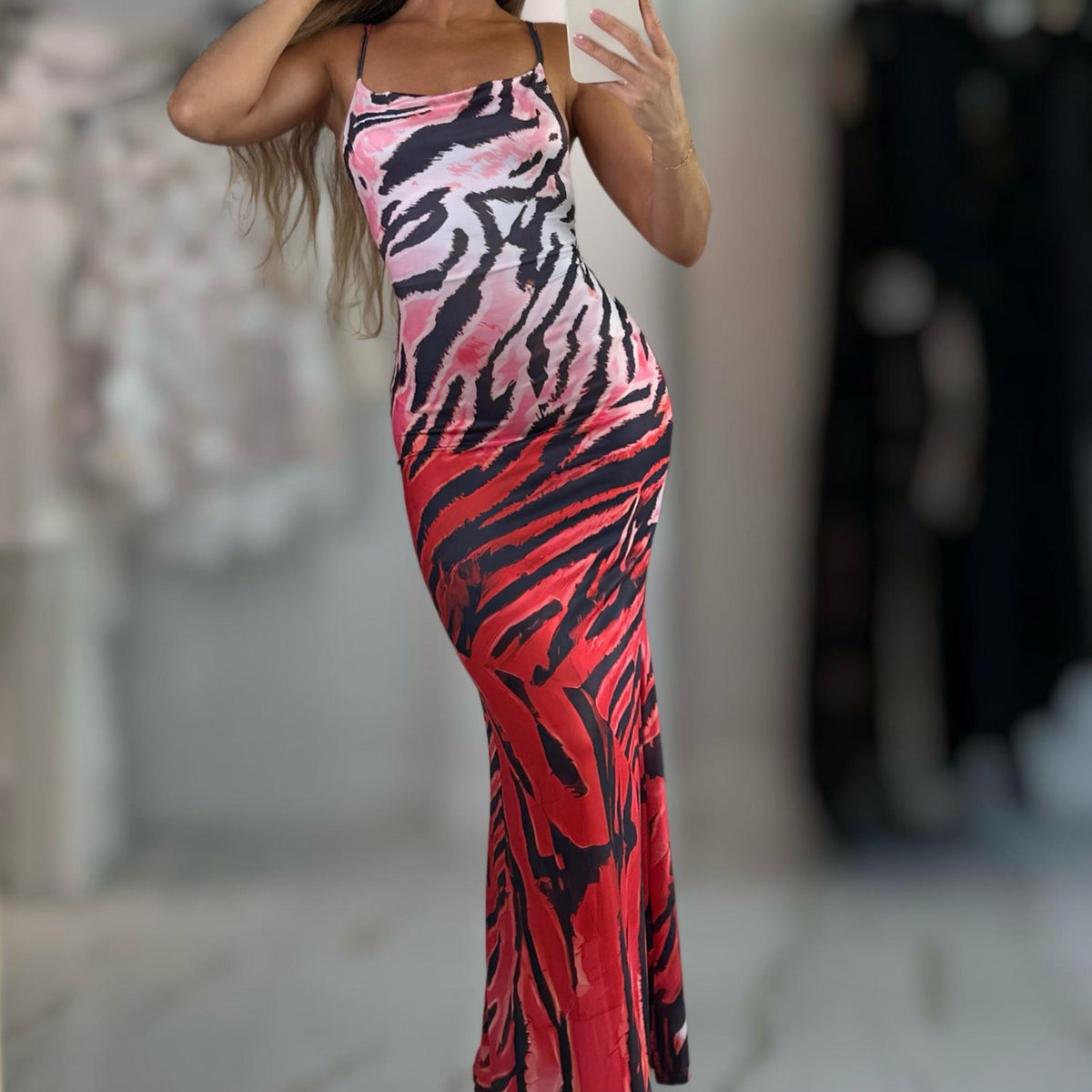 Jessica Bara Zeraki Backless Maxi Dress