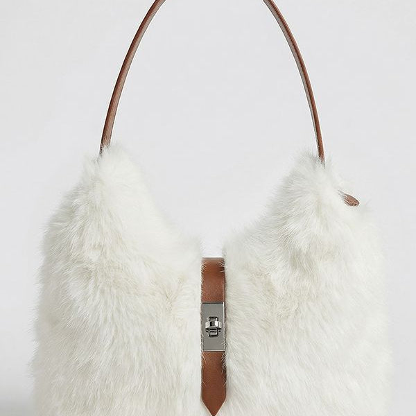 Jessica Bara Amisha Fur Shoulder Purse