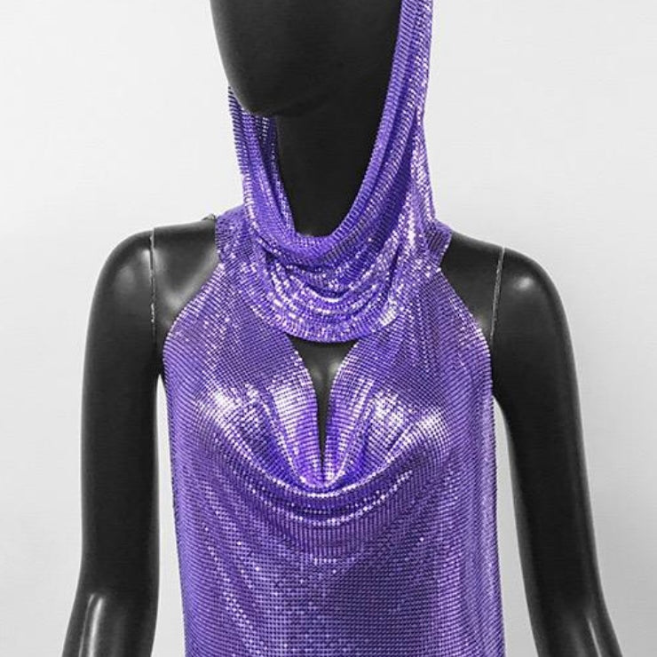 Jessica Bara Jodie Crystal Halter Head Wrap Top