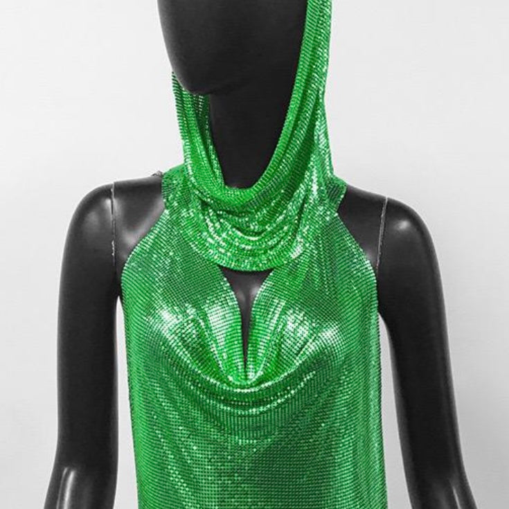 Jessica Bara Jodie Crystal Halter Head Wrap Top