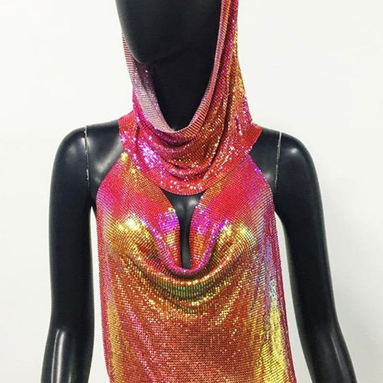 Jessica Bara Jodie Crystal Halter Head Wrap Top