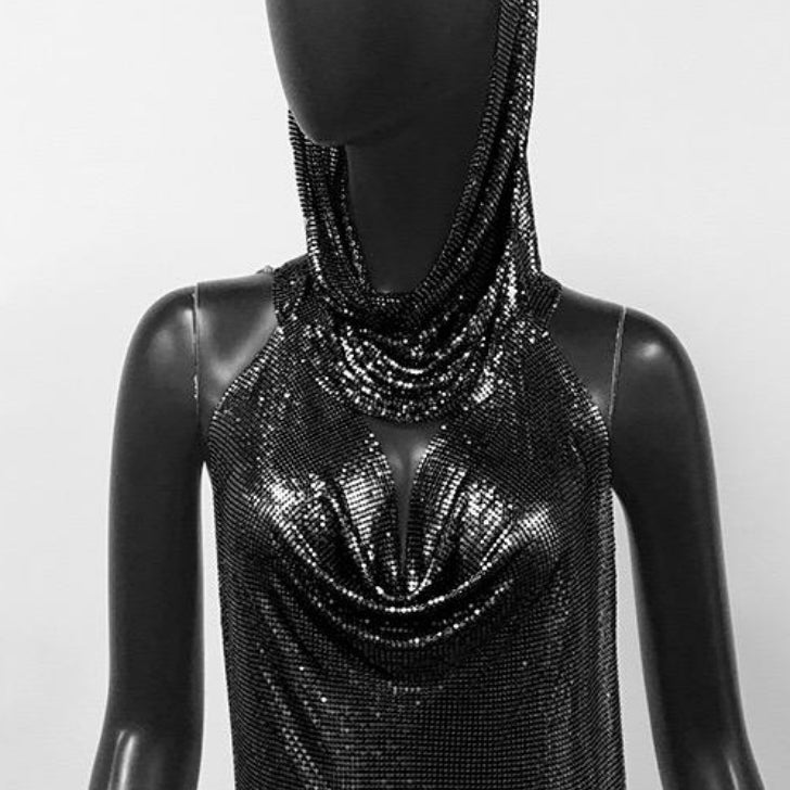 Jessica Bara Jodie Crystal Halter Head Wrap Top