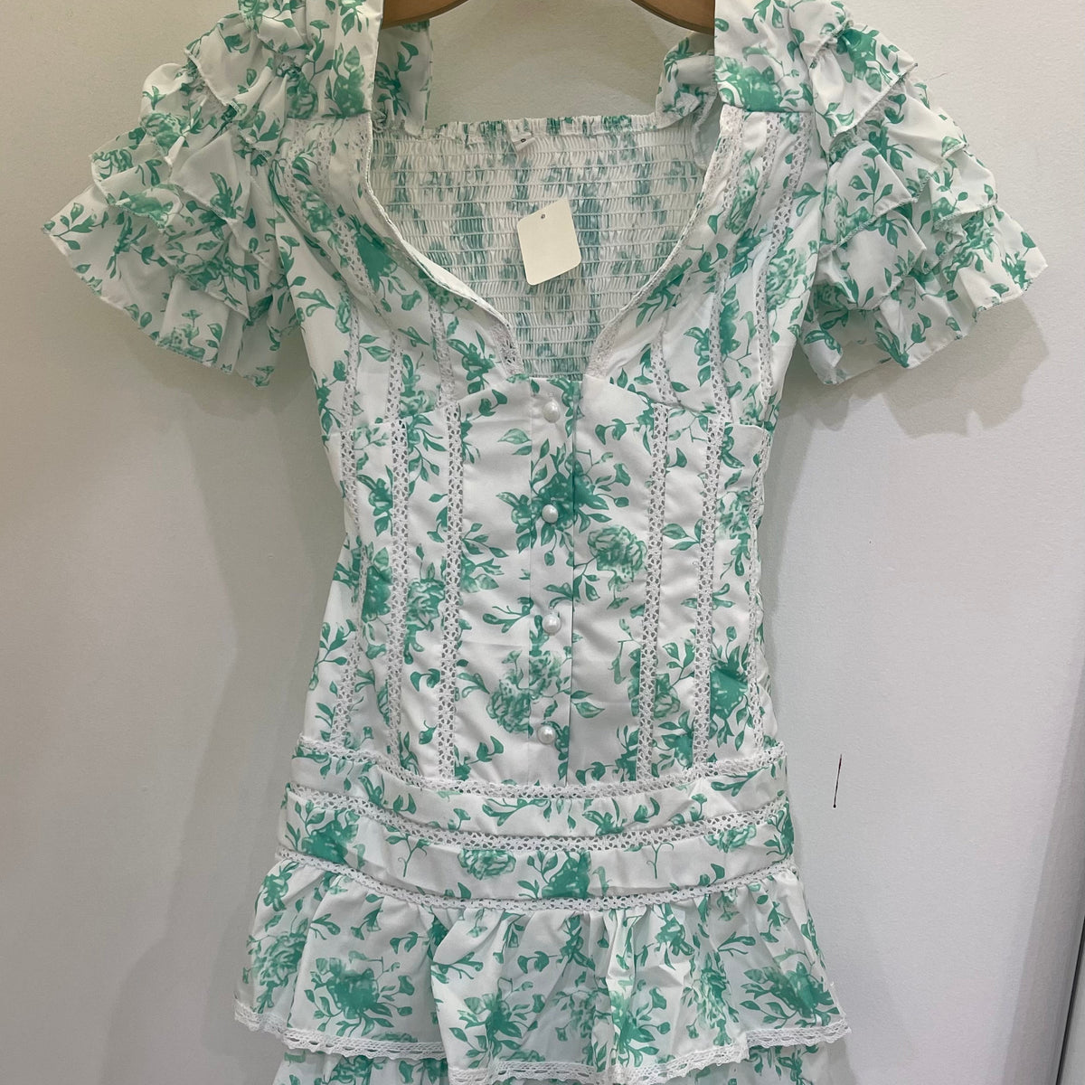 Jessica Bara Cooper Short Sleeve Ruffle Mini Dress