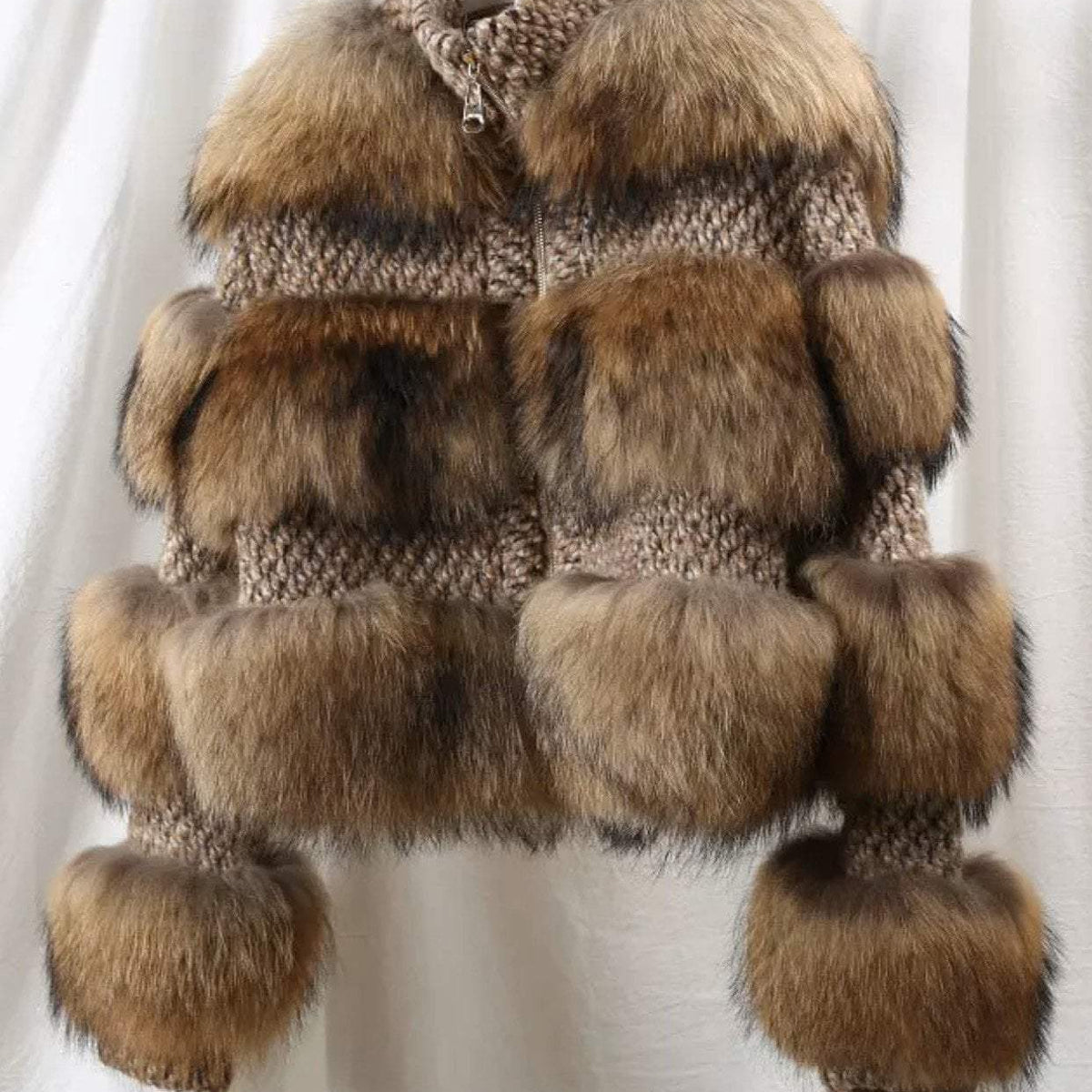Jessica Bara Maritza Fur and Wool Coat As Seen On Giulia Nati