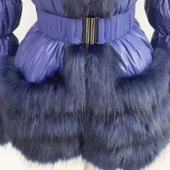 Jessica Bara Yolanda Fur Belted Coat