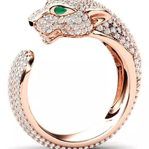 Jessica Bara Karter Rhinestone Panther Ring